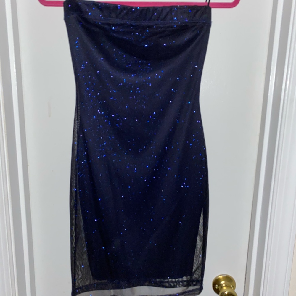 Windsor sparkly navy tube dress